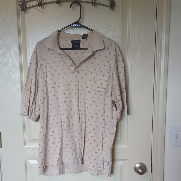 Dockers Light Tan Polo Shirt with Pattern - Picture 1 of 4